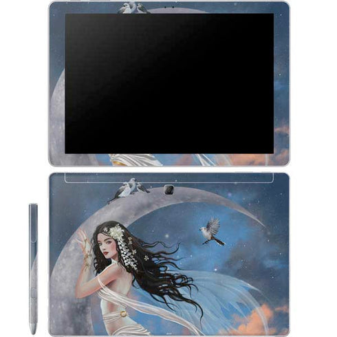 Fairy on Moon with Birds by Nene Thomas Galaxy Book 12in Skin